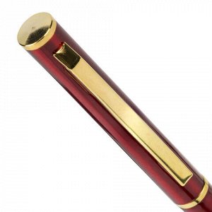 Ручка подарочная шариковая BRAUBERG "Slim Burgundy", корпус бордо, узел 1 мм, линия письма 0,7 мм, синяя