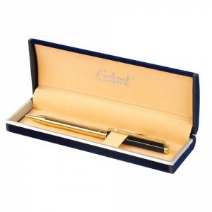 Ручка подарочная шариковая GALANT "ALLUSION", корпус черный/золотой, детали золотистые, узел 0,7 мм, синяя, 143522