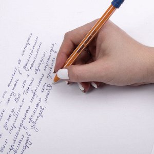 Ручка шариковая масляная PENSAN Officepen 1010, СИНЯЯ, корпус оранжевый, 1 мм, линия 0,8 мм, 1010/60