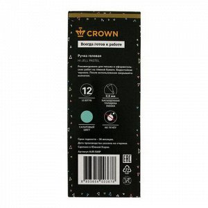 Ручка гелевая CROWN &quot;Hi-Jell Pastel&quot;, ЗЕЛЕНАЯ ПАСТЕЛЬ, узел 0,8 мм, линия письма 0,5 мм, HJR-500P