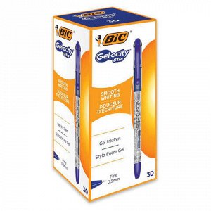 Ручка гелевая с грипом BIC "Gelocity Stic", СИНЯЯ, узел 0,5 мм, линия письма 0,29 мм, CEL1010265