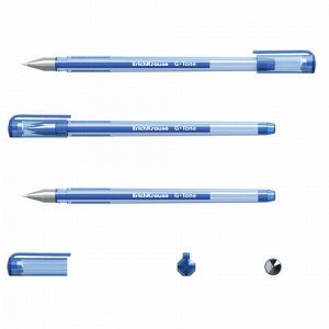 Ручка гелевая ERICH KRAUSE &quot;G-Tone&quot;, СИНЯЯ, корпус тонированный синий, узел 0,5 мм, линия письма 0,4 мм, 17809