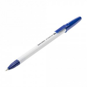 5 шт. ручка шариковая масляная BRAUBERG Stick Medium, СИНЯЯ, узел 1 мм, линия письма 0,5 мм, 143419
