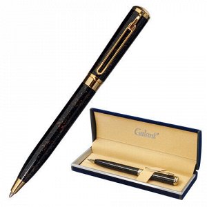 Ручка подарочная шариковая GALANT "TINTA MARBLE", корпус коричневый, золотистые детали, узел 0,7 мм, синяя, 143501