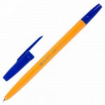 Ручка шариковая BRAUBERG ORANGE Line, СИНЯЯ, корпус оранжевый, узел 1мм, линия письма 0,5мм, 143331