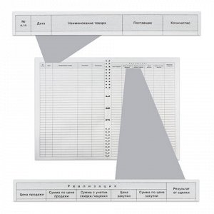 Книга учета доходов и расходов, 50 л., картон, на гребне, А4 (204х290 мм), 13с21-50