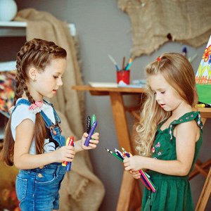 Карандаши цветные ЮНЛАНДИЯ "МИР ЖИВОТНЫХ", 12 цветов, шестигранные, грифель 3 мм, натуральное дерево, 181383