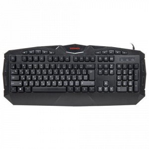 Клавиатура проводная SONNEN Q9M, USB, 104 клавиши + 10 мультимедийных, RGB, черная, 513511