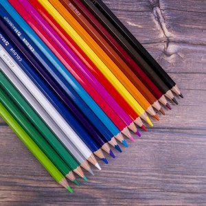 Карандаши цветные BRAUBERG PREMIUM, 18 цветов, шестигранные, грифель 3,3 мм, натуральное дерево, 181657