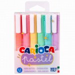 Набор текстовыделителей CARIOCA (Италия) 6 шт., АССОРТИ, &quot;Pastel&quot;, линия 1-5 мм, 43033