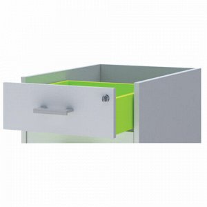Тумба подкатная "Арго", 440х450х580 мм, 3 ящика, замок, серый