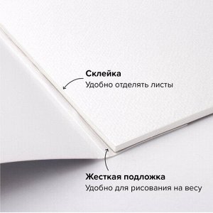 Альбом для акварели, бумага 230 г/м2, 250х250 мм, среднее зерно, 20 листов, склейка, BRAUBERG ART PREMIERE, 113216