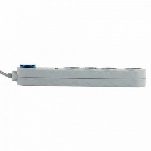 Сетевой фильтр SONNEN DX04, 4 розетки, 2 USB-порта, с заземлением, 10 А, 1,5 м, графит, 513493