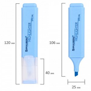 Текстовыделитель BRAUBERG "SPECIAL", ГОЛУБОЙ, линия 1-5 мм, 151906