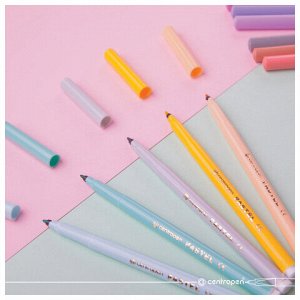 Фломастеры ПАСТЕЛЬНЫЕ 10 ЦВЕТОВ CENTROPEN &quot;Colour World Pastel&quot;, смываемые, 7550/10TP, 7 7550 1087