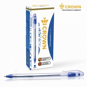 Ручка шариковая масляная CROWN &quot;Oil Jell&quot;, СИНЯЯ, узел 0,7 мм, линия письма 0,5 мм, OJ-500B