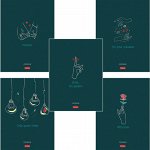 Тетрадь А5, 60 л., HATBER, скоба, клетка, картон с тиснением, &quot;Женские секреты&quot;, (5 видов), 60Т5тВ1