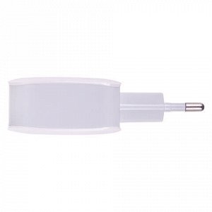 Быстрое зарядное устройство сетевое (220В) SONNEN, порт USB, QC 3.0, выходной ток 3А, белое, 455506