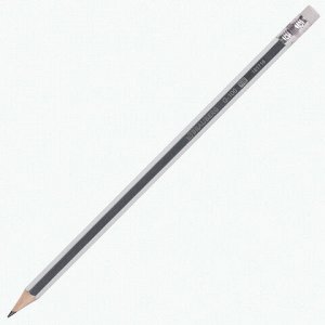 Набор карандашей чернографитных BRAUBERG "G-100" 12 шт., HB, с ластиком, корпус ассорти, 181716