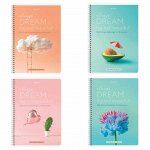 Тетрадь А4, 80 л., BRAUBERG, гребень, клетка, обложка картон, &quot;Dream&quot;, 404049