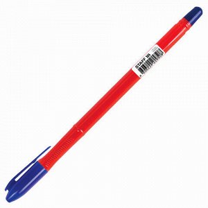 Ручка шариковая масляная STAFF "Basic OBP-203", СИНЯЯ, корпус оранжевый, узел 1 мм, линия письма 0,7 мм, 143203, OBP332