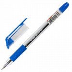 Ручка шариковая масляная с грипом STAFF &quot;OBP-279&quot;, СИНЯЯ, игольчатый узел 0,7 мм, линия письма 0,35 мм, 142988