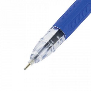 Ручка шариковая масляная с грипом STAFF "Manager" OBP-265, СИНЯЯ, узел 0,7 мм, линия письма 0,35 мм, 142978