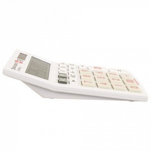 Калькулятор настольный BRAUBERG ULTRA-12-WAB (192x143 мм), 12 разрядов, двойное питание, антибактериальное покрытие, БЕЛЫЙ, 250506