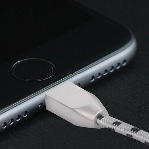 Кабель USB 2.0 – Lightning, 1 м, SONNEN Premium, медь, для передачи данных и зарядки, 513126