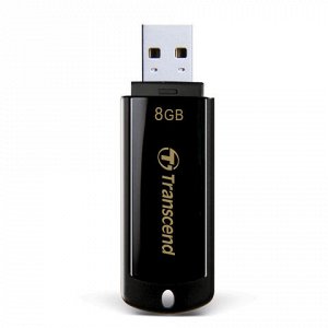 Флеш-диск 8 GB, TRANSCEND Jet Flash 350, USB 2.0, черный, TS8GJF350