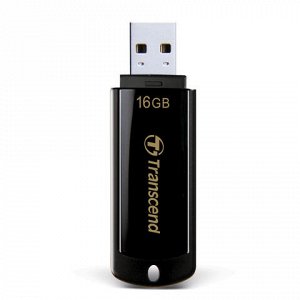 Флеш-диск 16 GB, TRANSCEND Jet Flash 350, USB 2.0, черный, TS16GJF350