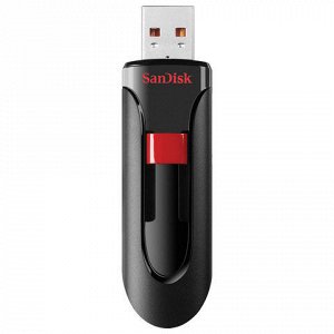 Флеш-диск 64 GB, SANDISK Cruzer Glide, USB 2.0, черный, SDCZ60-064G-B35