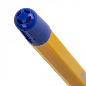 5 шт. ручка шариковая с грипом STAFF "Basic BP-14 Orange", СИНЯЯ, узел 0,7 мм, линия письма 0,35 мм, 143747