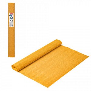 Бумага гофрированная/креповая (ИТАЛИЯ) 180 г/м2, 50х250 см, светло-оранжевая (576), BRAUBERG FIORE, 112610