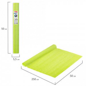 Бумага гофрированная (ИТАЛИЯ) 180 г/м2, салатовая (558), 50х250 см, BRAUBERG FIORE, 112613