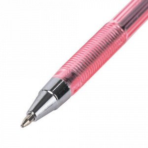 Ручка шариковая STAFF AA-927, чернила в цвет пластика, корпус тонированный, хром. детали, 0,7мм, линия 0,35мм,142811