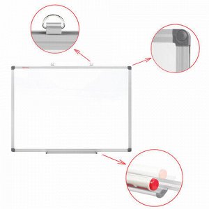 Доска магнитно-маркерная 60х90 см, алюминиевая рамка, BRAUBERG &quot;Extra&quot;, 237554