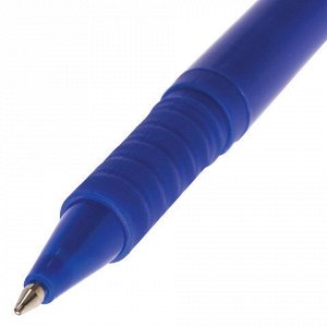 Ручка шариковая с грипом ОФИСМАГ, СИНЯЯ, корпус синий, узел 0,7 мм, линия письма 0,35 мм, 141293