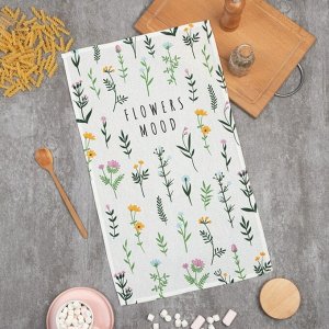 Полотенце "Доляна" Flowers mood 35х60 см, 100% хлопок, вафля 160 г/м2