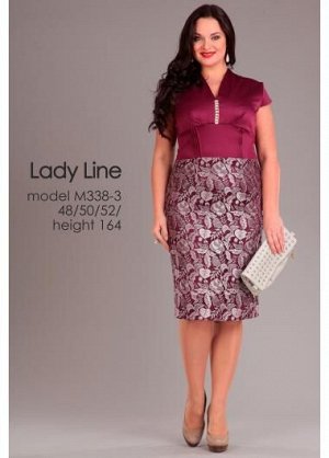 Платье Lady Line 338 бордо