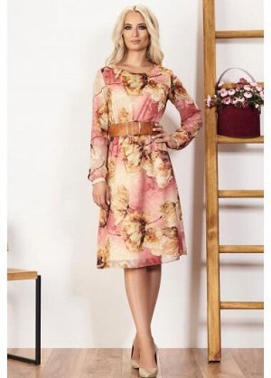 Платье Bazalini 3549 бежево-розовый
