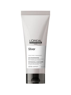 Loreal Professionnel Кондиционер Serie Expert Silver для нейтрализации желтизны осветленных и седых волос, 200 мл, Лореаль Про