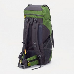 Рюкзак туристический на молнии 60 л, цвет зелёный