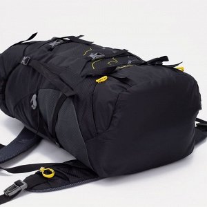 Рюкзак туристический на молнии 60 л, цвет чёрный