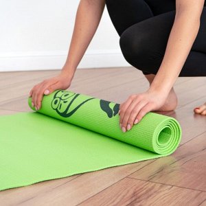 Коврик для йоги «Авокадо» 173 х 61 х 0,4 см, цвет зелёный
