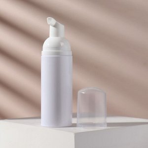 Бутылочка для xранения, с пенообразующим дозатором, 60 мл, цвет белый