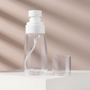 Бутылочка для хранения, с дозатором, 60 мл, цвет прозрачный