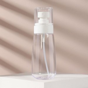 Бутылочка для хранения, с распылителем, 100 мл, цвет прозрачный/белый