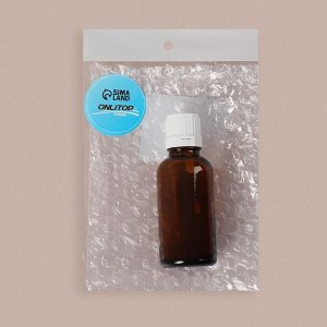Бутылочка стеклянная для xранения, с капельным дозатором, 30 мл, цвет белый/коричневый