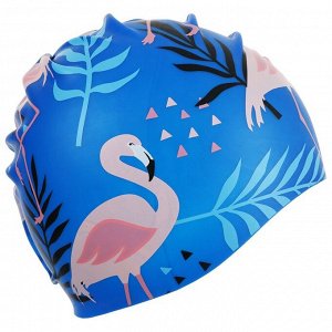 Шапочка для плавания детская «Фламинго», обхват 46-52 см